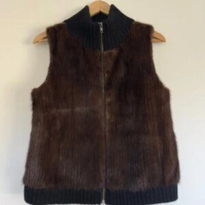 Saks Fifth Avenue Cashmere & Mink Vest Size: S